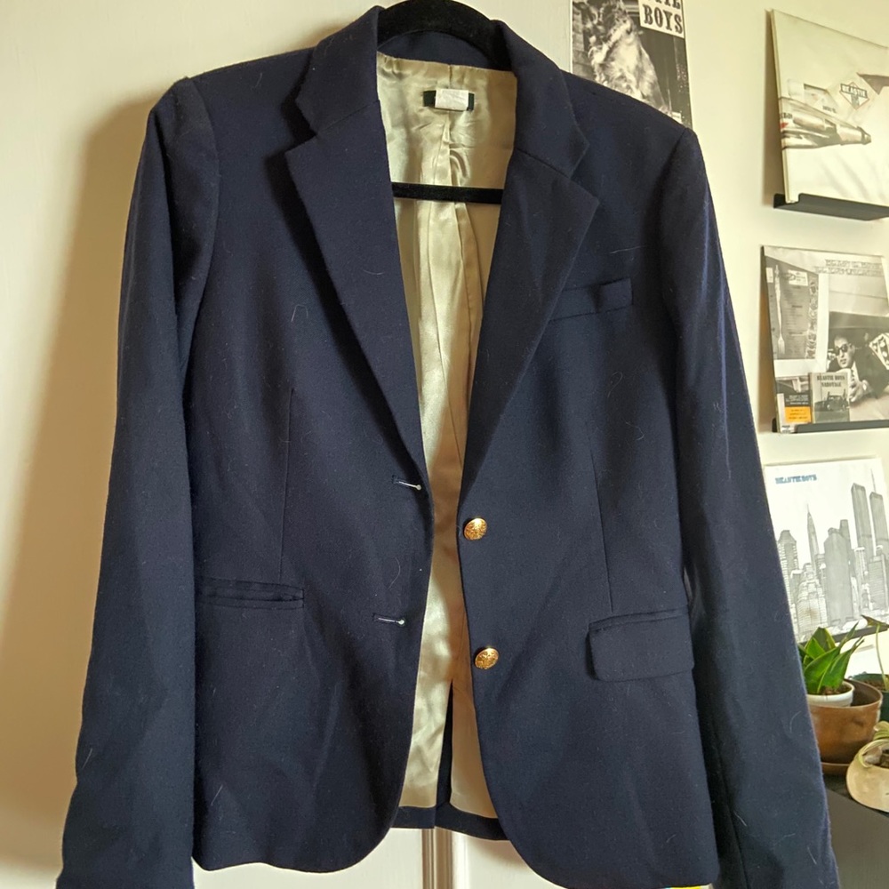 J Crew navy blazer size 6 Tall
